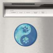 Yin Yang Paw Blue Magneet (Insitu (Vaatwasser))