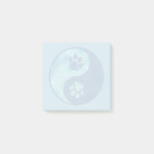Yin Yang Paw Blue Post-it® Notes (Voorkant)