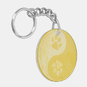 Yin Yang Paw Gold Sleutelhanger (Voorkant Links)