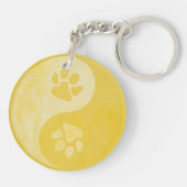 Yin Yang Paw Gold Sleutelhanger (Achterkant)