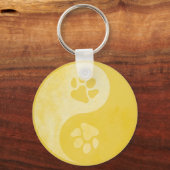 Yin Yang Paw Gold Sleutelhanger (Achterkant)