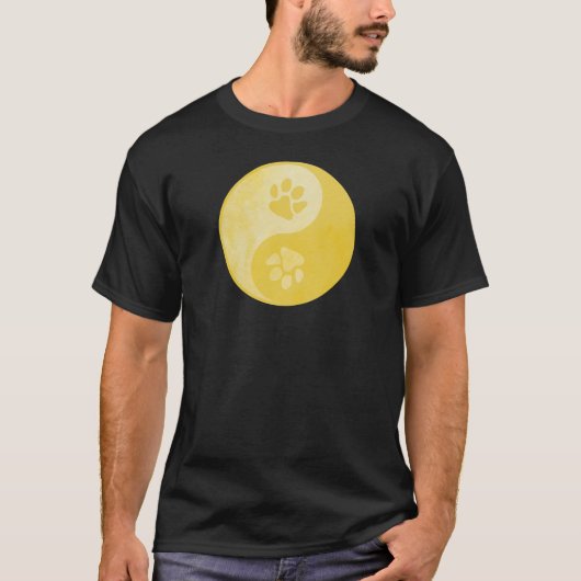 Yin Yang Paw Gold T-shirt (Voorkant)