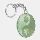 Yin Yang Paw Green Sleutelhanger (Voorkant Links)