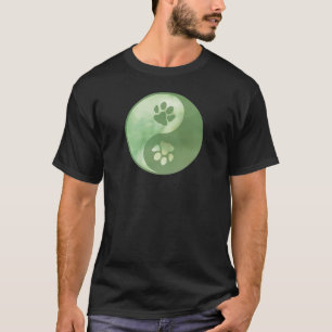 Yin Yang Paw Green T-shirt