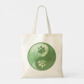 Yin Yang Paw Green Tote Bag (Achterkant)