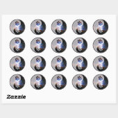 Yin Yang Paw Kosmisch Ronde Sticker (Vel)