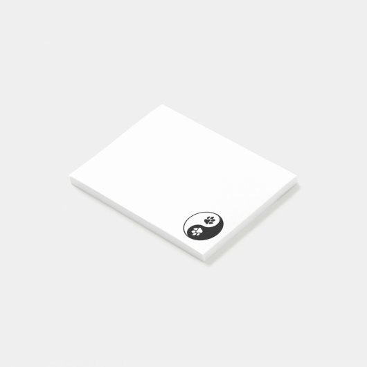 Yin Yang Paw Post-it® Notes (Schuin)
