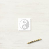 Yin Yang Paw Post-it® Notes (Op bureau)