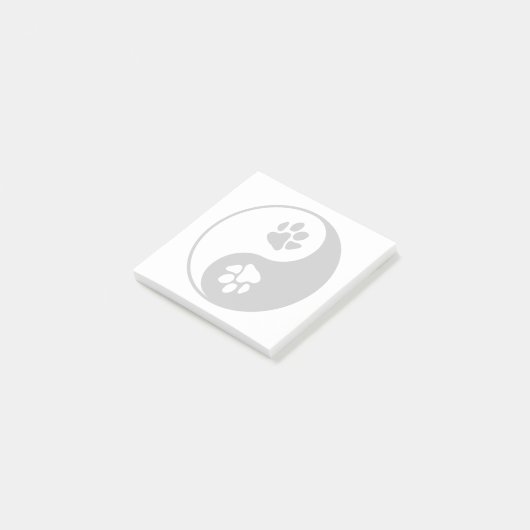 Yin Yang Paw Post-it® Notes (Schuin)
