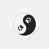 Yin Yang Paw Print Servet (Hoek)