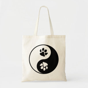 Yin Yang Paw Tote Bag