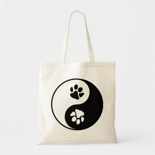 Yin Yang Paw Tote Bag (Voorkant)