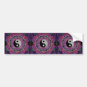 Yin Yang & Peace Pattern Bumpersticker