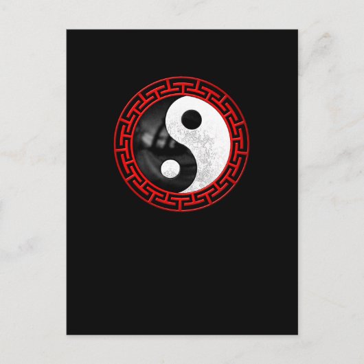 Yin Yang Peaceful Meditation Briefkaart (Voorkant)