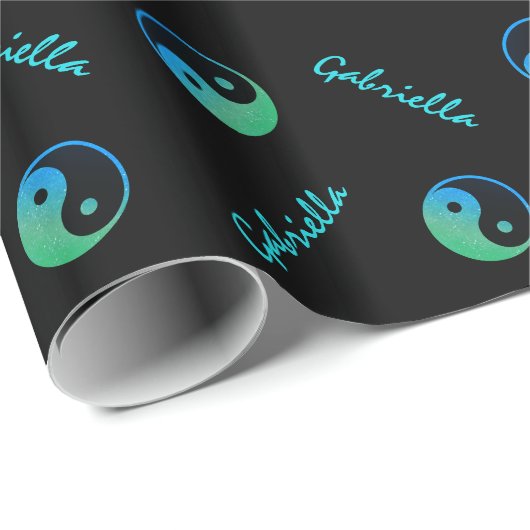 Yin Yang Personalized Wrapping Paper Cadeaupapier (Rol Hoek)