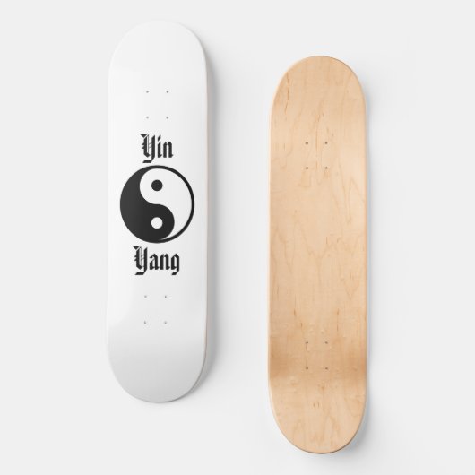 Yin Yang Persoonlijk Skateboard (Voorkant)