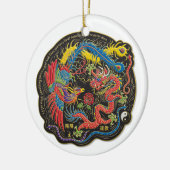 Yin Yang Phoenix en Dragon Kerstversiering Keramisch Ornament (Links)