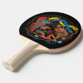 Yin Yang Phoenix en Dragon Ping Pong Paddle Tafeltennisbatje (Voorkant Gekanteld)
