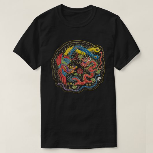 Yin Yang Phoenix en Dragon Shirt (Design voorkant)