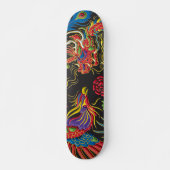 Yin Yang Phoenix en Dragon Skateboard Deck (Voorkant)