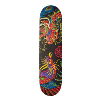 Yin Yang Phoenix en Dragon Skateboard Deck