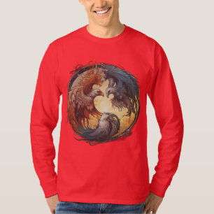 Yin Yang Phoenix – Wedergeboorte door Balans T-shirt