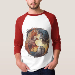 Yin Yang Phoenix – Wedergeboorte door Balans T-shirt