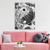 Yin Yang Phrame Canvas Afdruk (Insitu (Woonkamer))