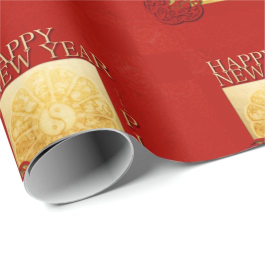 Yin Yang Pig Papercut Chinees jaar 2019 Wrapping P Cadeaupapier (Rol Hoek)