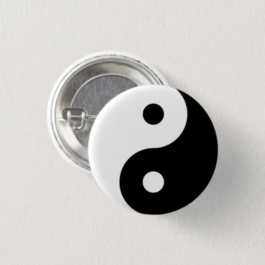 Yin Yang Pin Ronde Button 3,2 Cm (Voorkant /achterkant)
