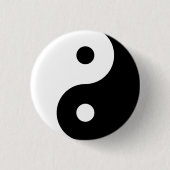 Yin Yang Pin Ronde Button 3,2 Cm (Voorkant)