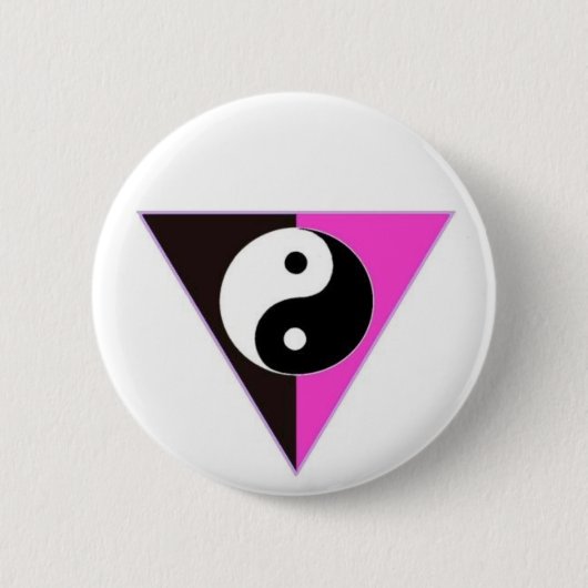 Yin Yang Pin Ronde Button 5,7 Cm (Voorkant)