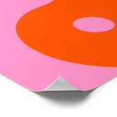 Yin Yang Pink en Oranje Poster (Hoek)