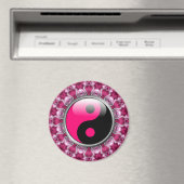 Yin Yang Pink Hearts Magnet (Insitu (Vaatwasser))