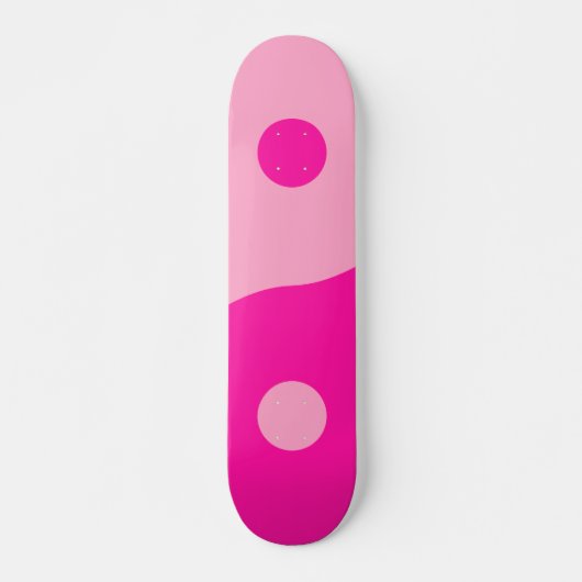 Yin Yang Pink Persoonlijk Skateboard (Voorkant)