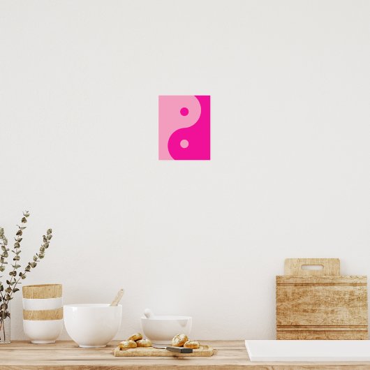 Yin Yang Pink Poster (Keuken)