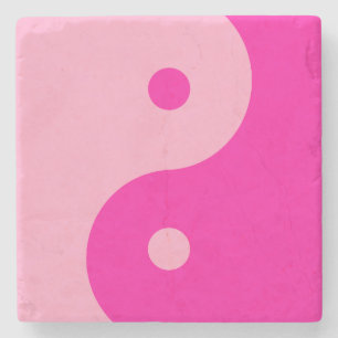 Yin Yang Pink Stenen Onderzetter