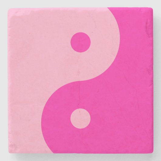 Yin Yang Pink Stenen Onderzetter (Voorkant)