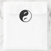 Yin Yang-Pistool Ronde Sticker (Tas)