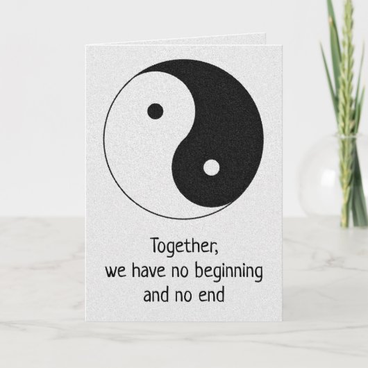 YIN YANG Poem Feestdagen Kaart (Voorkant)