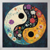 Yin Yang Poster Art - Kleurrijk Yoga Poster (Voorkant)