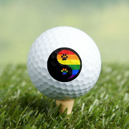 Yin-yang Pride Golfballen (Insitu Shirt)