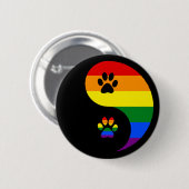 Yin-Yang Pride Ronde Button 5,7 Cm (Voorkant /achterkant)