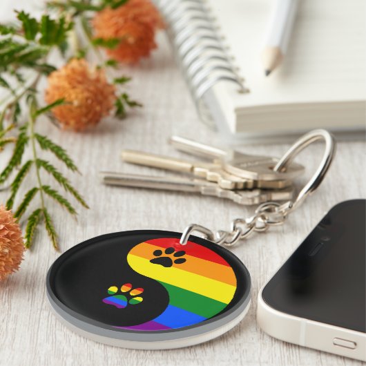 Yin-Yang Pride Sleutelhanger (Voorkant Rechts)