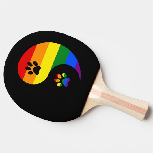 Yin-yang Pride Tafeltennisbatje (Zijkant)