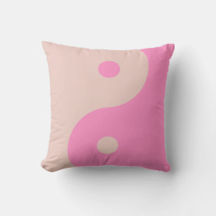 Yin Yang Print Peach en Pink Preppy minimalistisch Kussen
