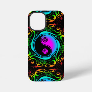 Yin Yang Psychedelic Rainbow-Tattoo iPhone 12 Mini Hoesje