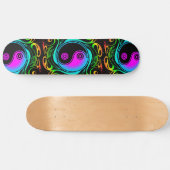 Yin Yang Psychedelic Rainbow-Tattoo Persoonlijk Skateboard (Horizontaal)