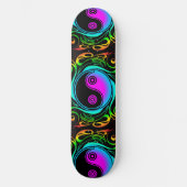 Yin Yang Psychedelic Rainbow-Tattoo Persoonlijk Skateboard (Voorkant)