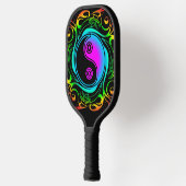 Yin Yang Psychedelic Rainbow-Tattoo Pickleball Paddle (Links)
